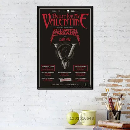 Bullet For My Valentine Wall Art Poster – Rock Band Music Print