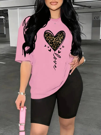 Women's Harajuku Love Print T-Shirt – Breathable Summer Streetwear