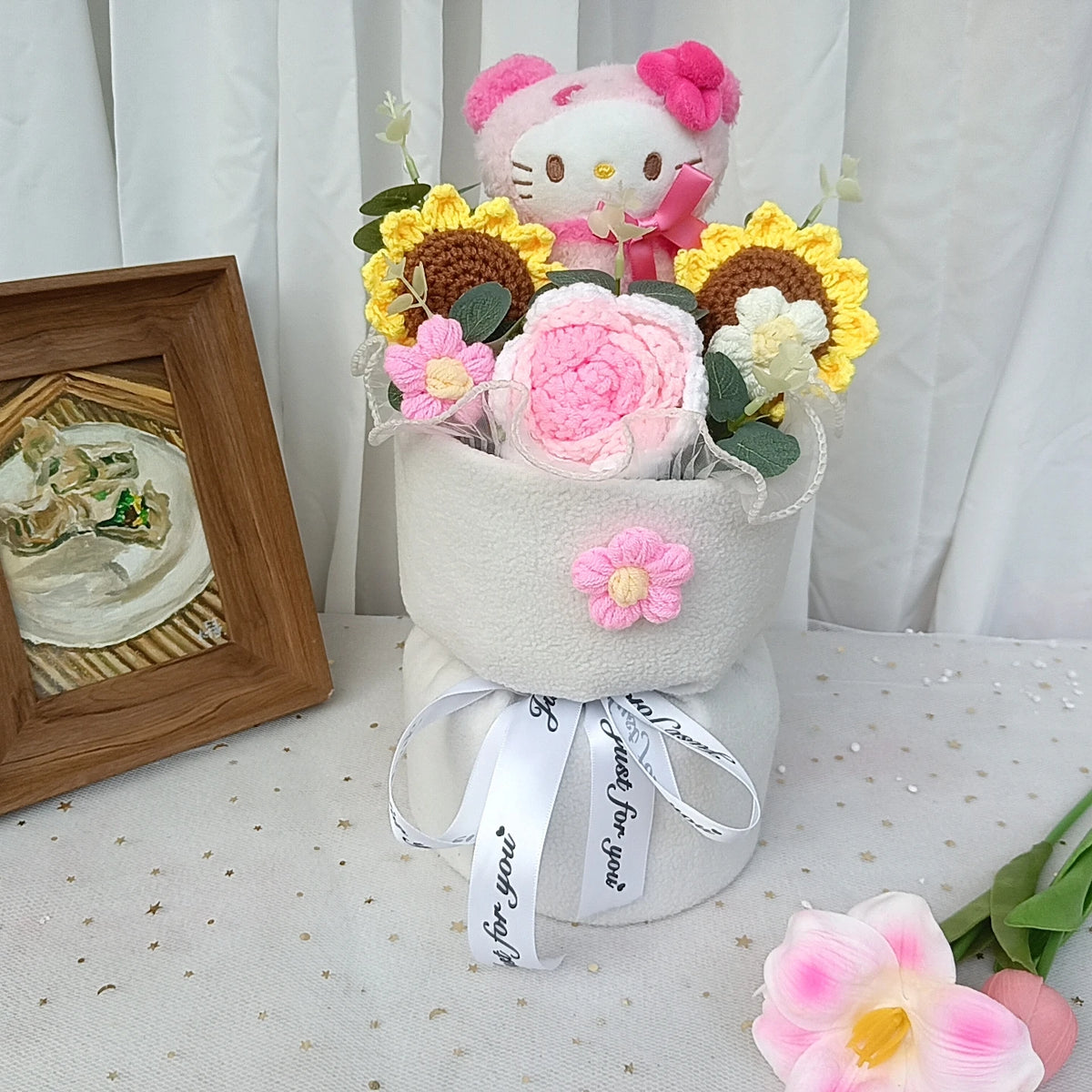 Hello Kitty Plush Bouquet Rose Flower Gift