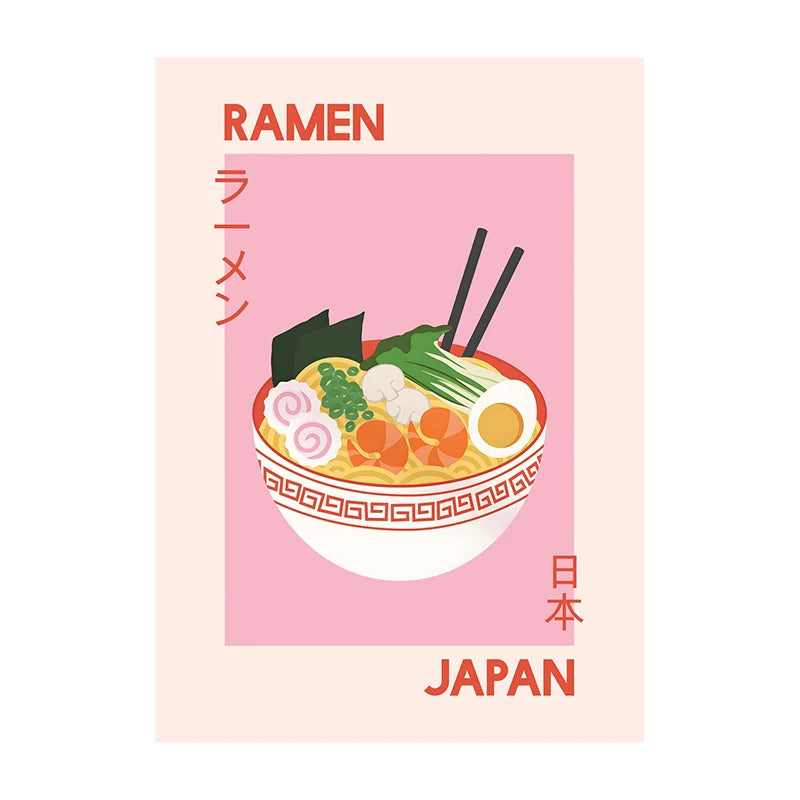 Minimalist Kitchen Wall Art Poster – Food Print for Home Decor