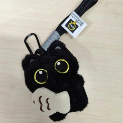 Black Cat Plush Keychain Bag Pendant 2pcs