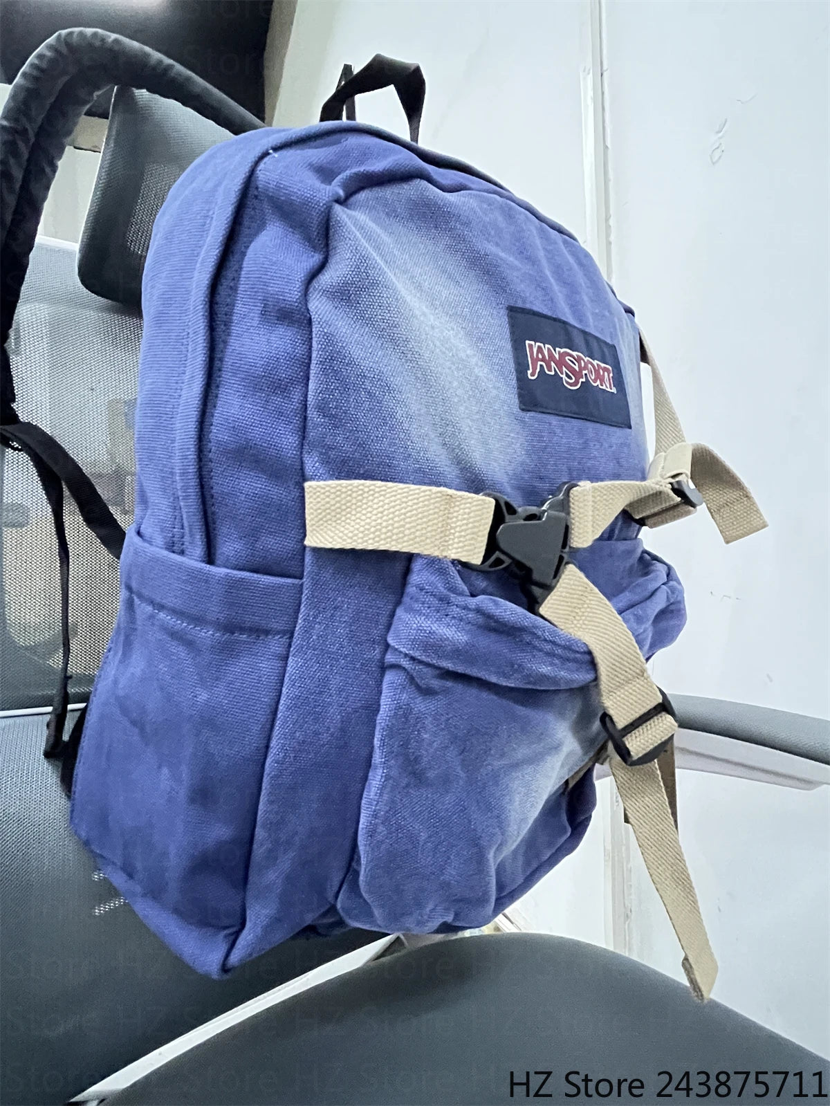 Canvas & Denim Backpack – Large School Bookbag for Men Women