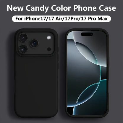 Liquid Silicone iPhone 17 Case – Shockproof Soft Cover for iPhone 17 / Pro / Pro Max / Air