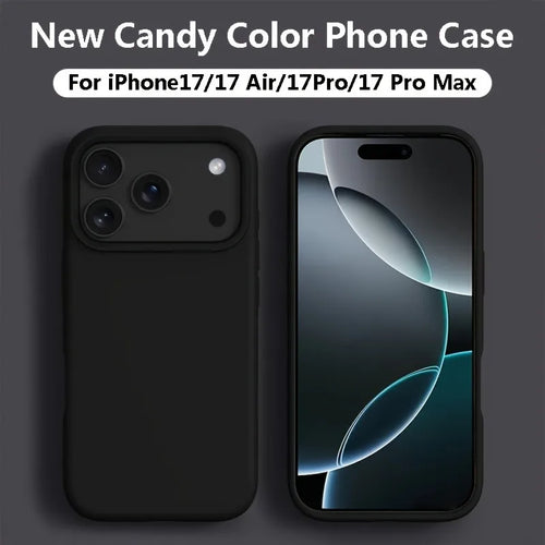 Liquid Silicone iPhone 17 Case – Shockproof Soft Cover for iPhone 17 / Pro / Pro Max / Air