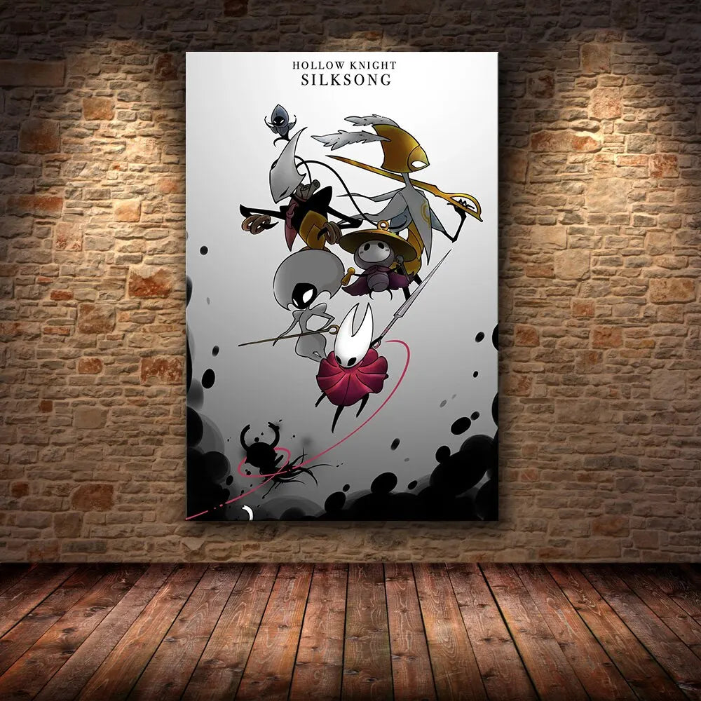 Hollow Knight Hornet Canvas Poster – Video Game Wall Art Print