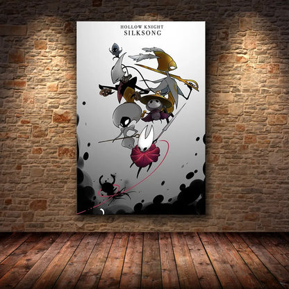 Hollow Knight Hornet Canvas Poster – Video Game Wall Art Print