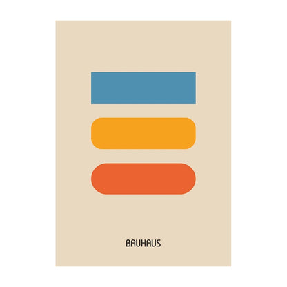 Bauhaus Geometric Abstract Art Poster – Minimalist Wall Print