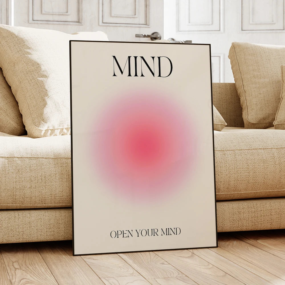 Mind Body Soul Aura Gradient Wall Art Poster – Spiritual 3-Piece Set