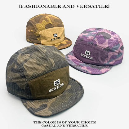 Camo Quick-Dry Baseball Cap – Unisex Color Block Peaked Hat