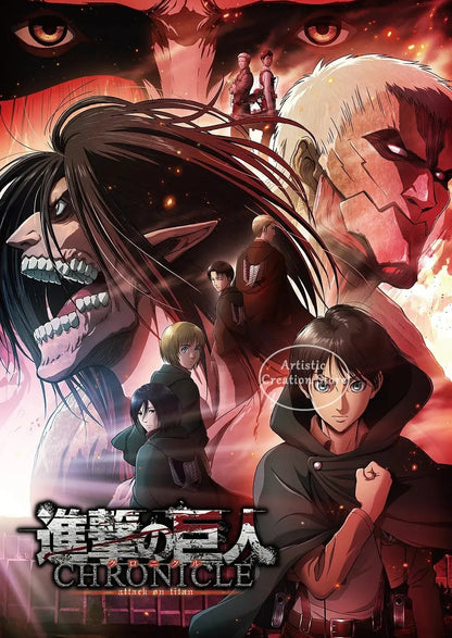 Attack Titan Canvas Poster – Attack on Titan Anime Wall Art