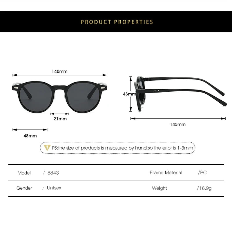 Round Retro Sunglasses for Women – Vintage Punk Designer Shades