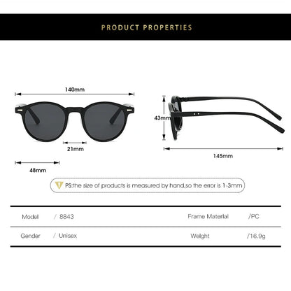 Round Retro Sunglasses for Women – Vintage Punk Designer Shades