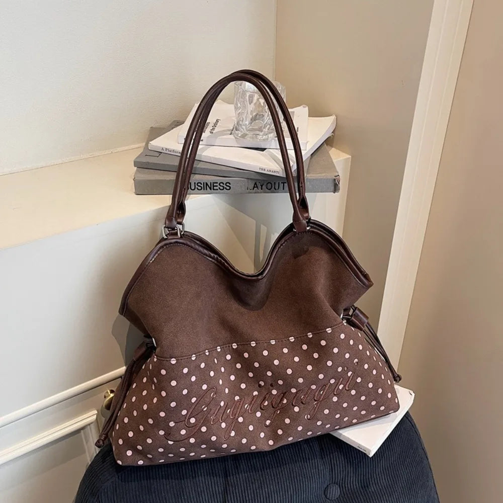 Brand Women's Tote Bags Y2k Fashion Sweet Polka Dot Handbag