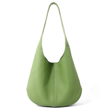 Women's Genuine Leather Hobo Shoulder Bag – Soft Retro Luxury