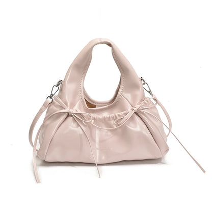 Bow Ruched Crossbody Shoulder Bag for Women