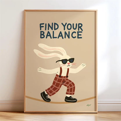 Boho Kids Wall Art Poster – Unicorn Motivational Print for Nursery & Girls Room