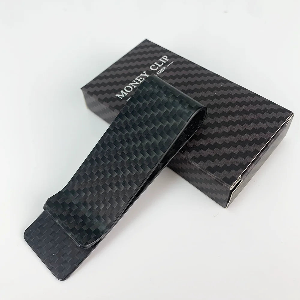 Real Carbon Fiber Money Clip with Card Holder – 22mm