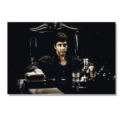 Scarface Canvas Wall Art – Tony Montana Desk Scene