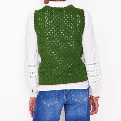 Floral Embroidered Knit Sweater Vest for Women – Crochet Tank
