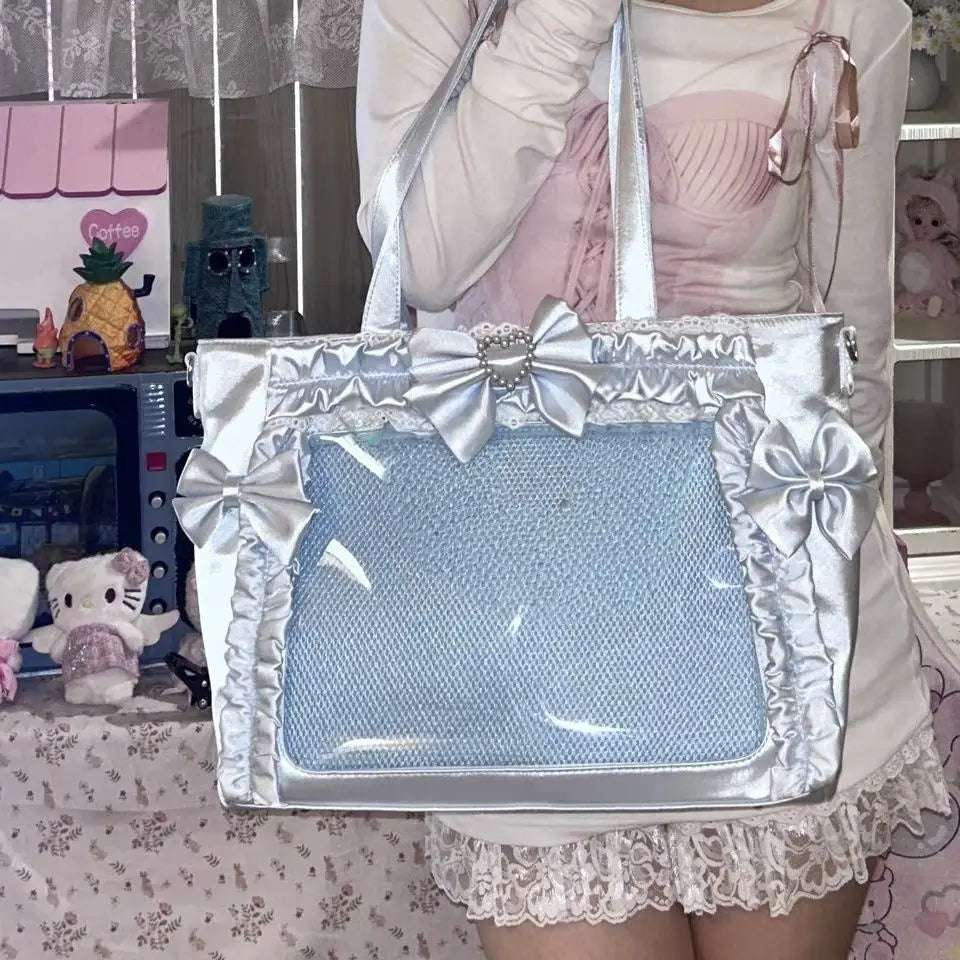 New Lace Bow Ribbon JK Uniform Shoulder Bag