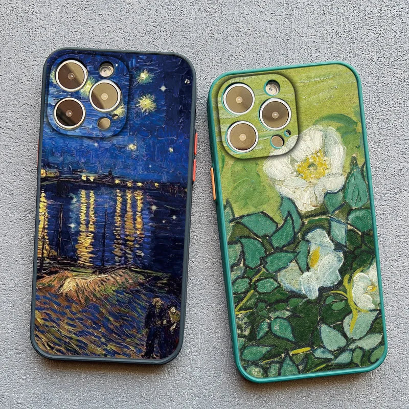 Van Gogh Oil Painting Phone Case for iPhone 17 16 15 14 13 12 11 X Series
