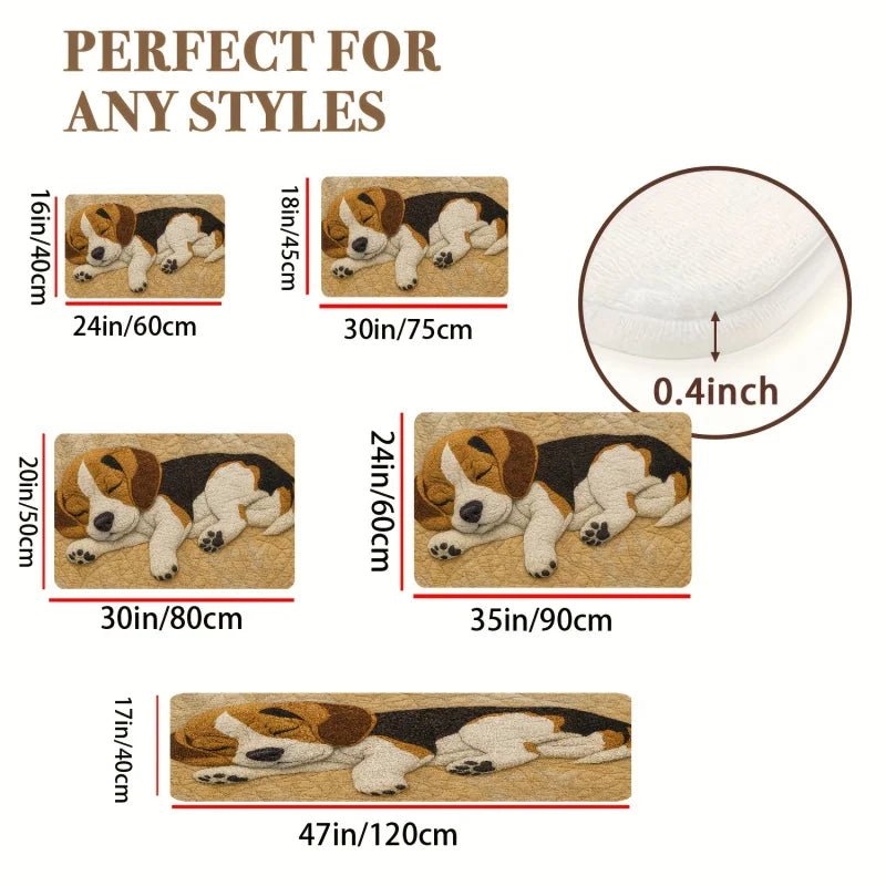 Beagle Doormat – Non-Slip Stain-Resistant Indoor Outdoor Rug