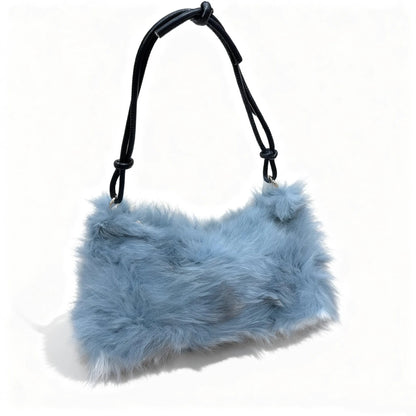Fluffy Fur Shoulder Bag for Women – Luxury Handbag & Purse
