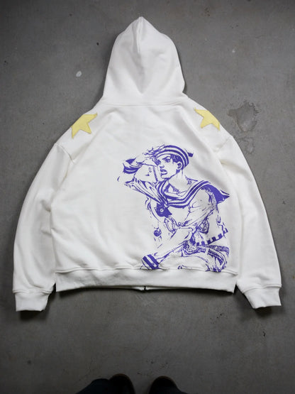 JoJo's Bizarre Adventure Zip-Up Hoodie Anime Graphic Streetwear Unisex