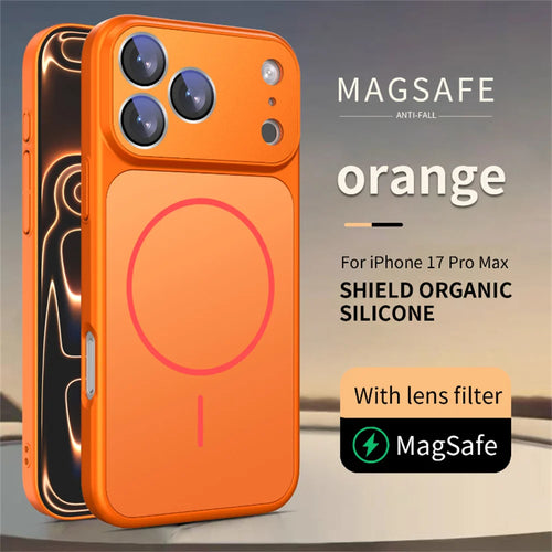 MagSafe Liquid Silicone iPhone Case with Lens Filter – iPhone 13 to 17 Series