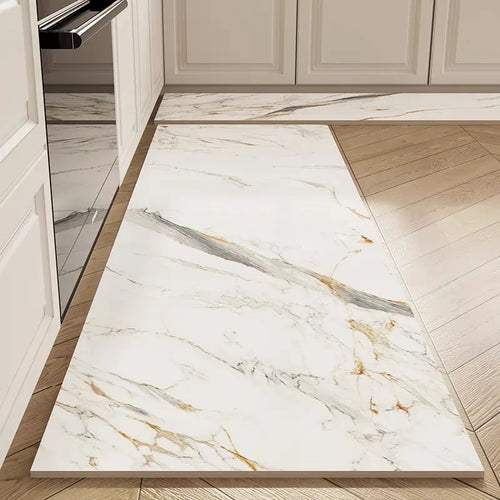 Marble Kitchen Mat Set – Non-Slip Absorbent Diatomite Runner