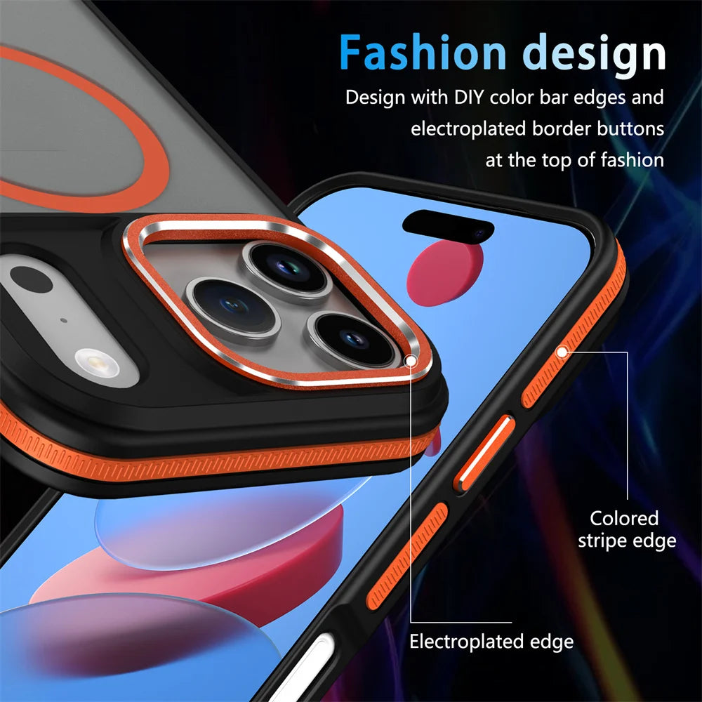 Magnetic Colorful Border MagSafe iPhone Case