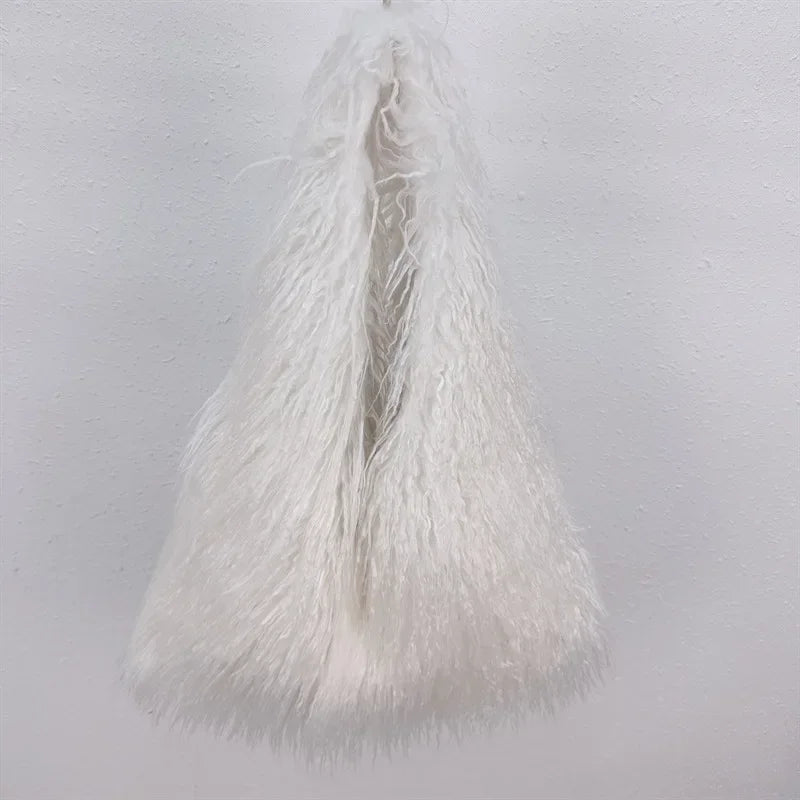 New Wool Women's Plush Shoulder Bags Y2k Hot Girls Faux Fur