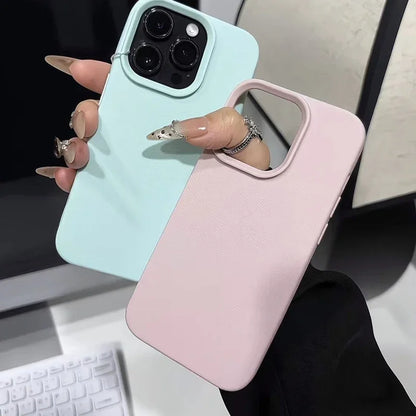 Candy Color Lichee Pattern Soft iPhone Case – iPhone 11 to 17 Series