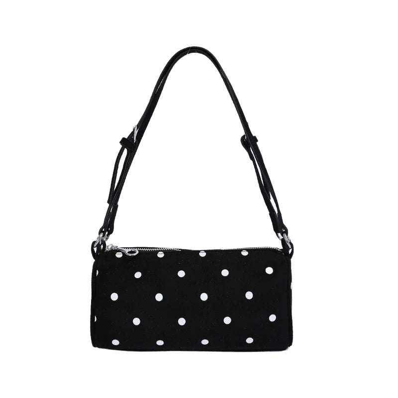 Polka Dot Shoulder Bag for Women – Retro Cute Underarm Purse