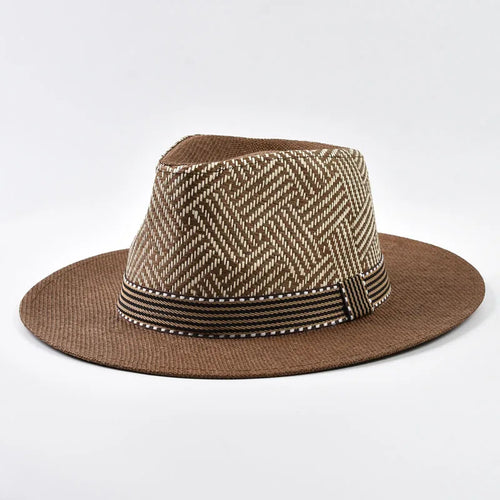 Panama Hat Men's Wide Brim Straw Fedora – Gentleman Summer Sun Hat