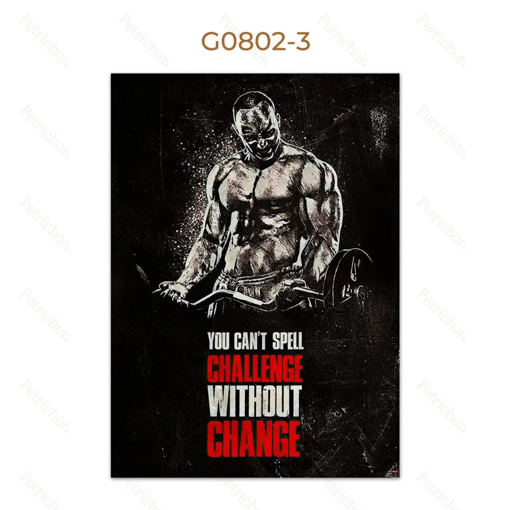 Gym Motivational Quote Wall Art Poster – Bodybuilding Canvas Print