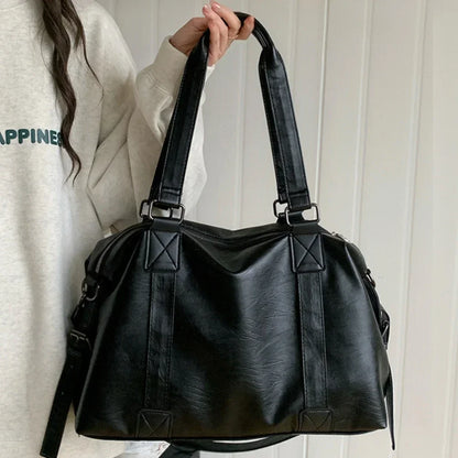 Large Capacity Black Shoulder Bags
