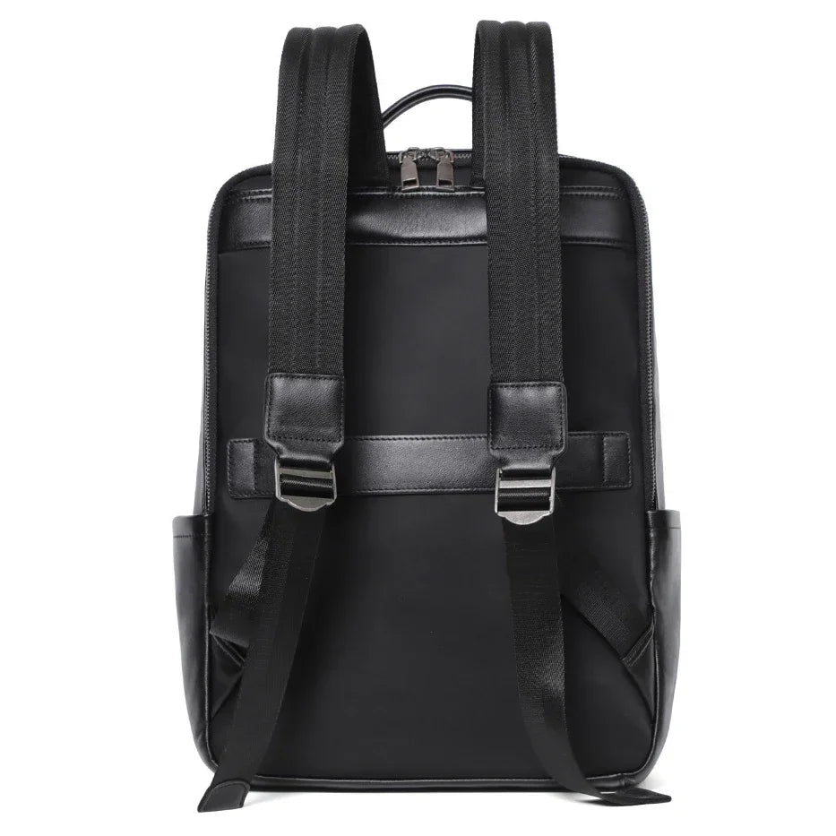 Genuine Leather Men's Backpack Large Capacity Laptop Bag