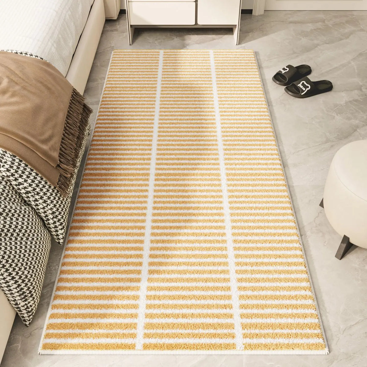 Dopamine Striped Soft Area Rug – Bedroom & Living Room Decoration
