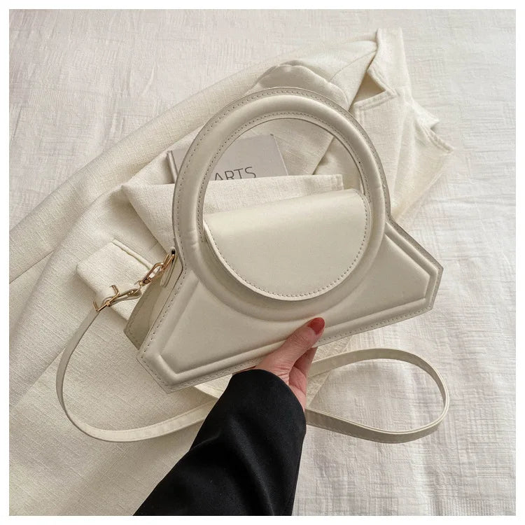 Solid Color Pu Leather Elegant Tote Bag