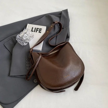 Retro PU Leather Crossbody Shoulder Bag for Women