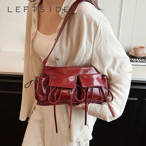 PU Leather Multi-Pocket Crossbody Bag for Women