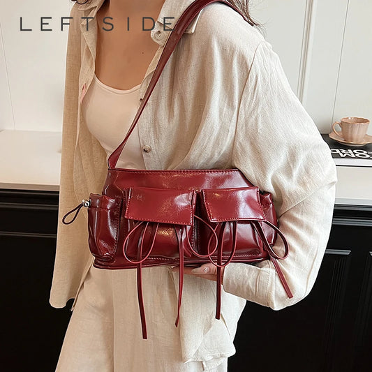 PU Leather Multi-Pocket Crossbody Bag for Women