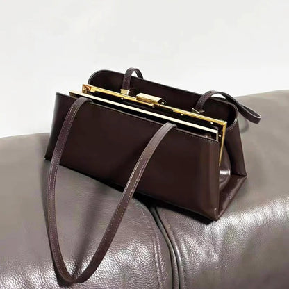 Luxury Leather Handbag High-end Design Elegant Minimalist
