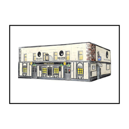 Glasgow Bookshops Wall Art Poster – Watercolor Illustrated Print