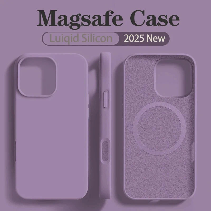 Liquid Silicone MagSafe Case for iPhone 17 16 15 14 13 12 Series