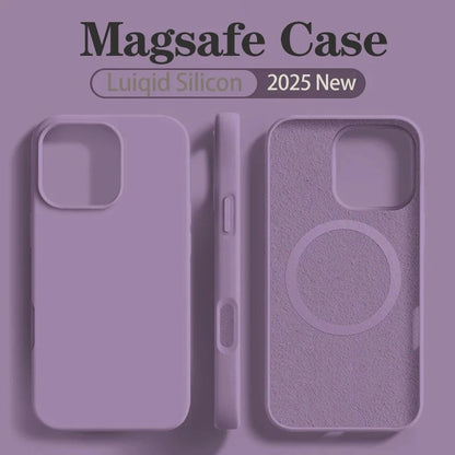 Original Magsafe Liquid Silicone Phone Case Iphone 17 16 14 15 Plus 13 Pro Max Wireless Charge