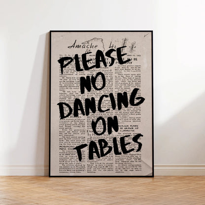 Vintage Newspaper Quote Wall Art Print – Psychedelic Typography Poster