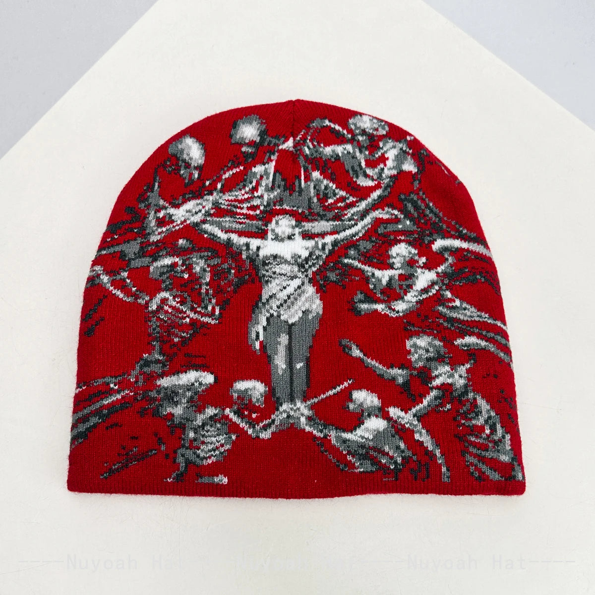 Skull Knitted Beanie Hat – Hip-Hop Streetwear for Men & Women