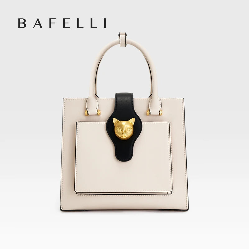 Leather Crossbody Shoulder Bag – Cat Gold Hardware Tote
